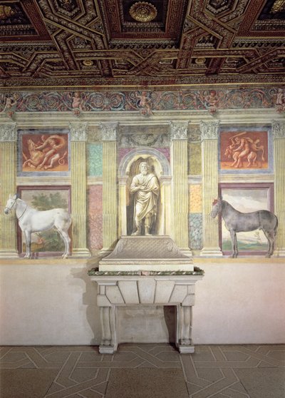 Sala dei Cavalli con ritratti trompe l